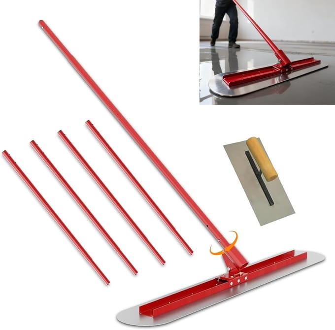 Betonvlinder - Beton gladmaker - Vloeren egaliseren - Verstelbare houder - 90x20cm