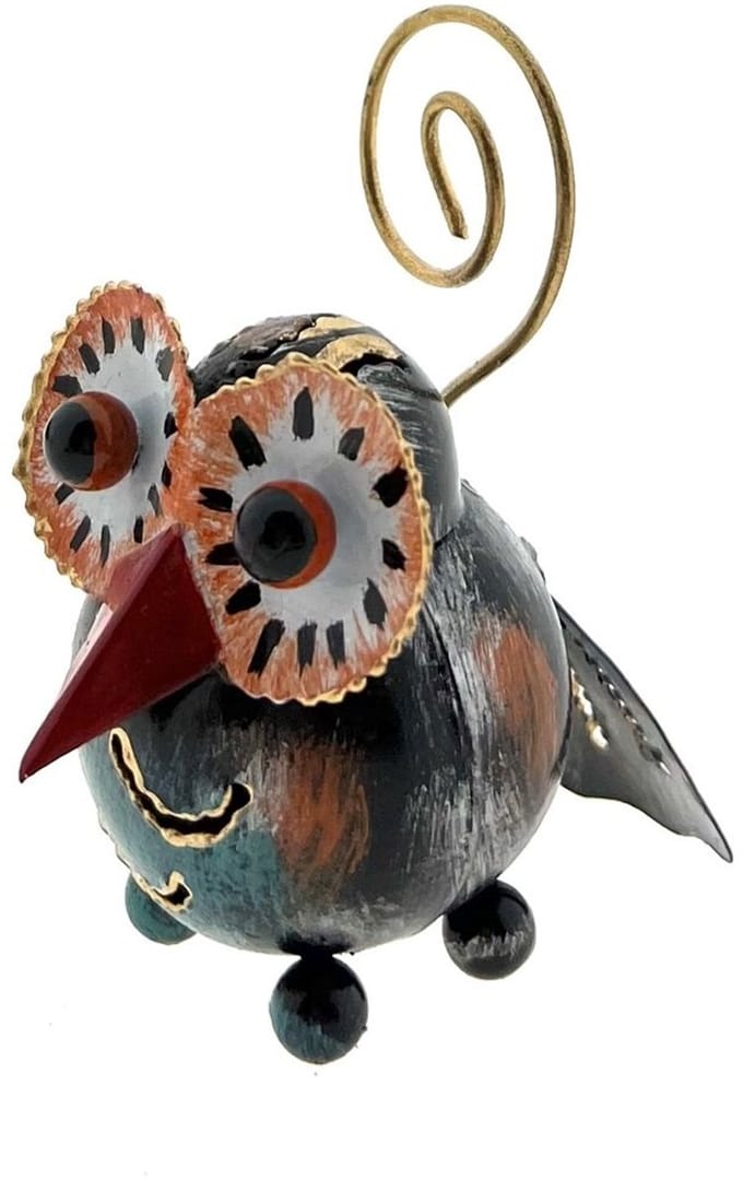 Metalen vogel Kiko gekleurd