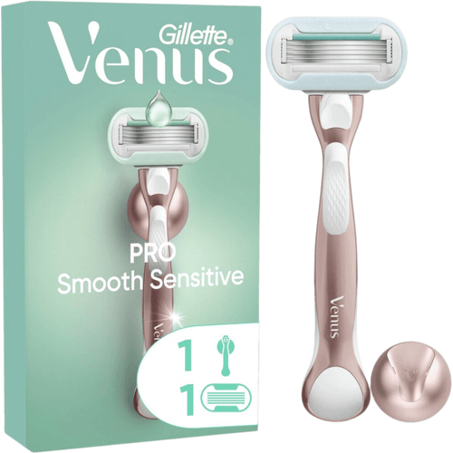 Gillette Venus Pro Smooth Sensitive Scheersysteem - Voor de Gevoelige Huid - 1 Handvat + 1 Scheermesje