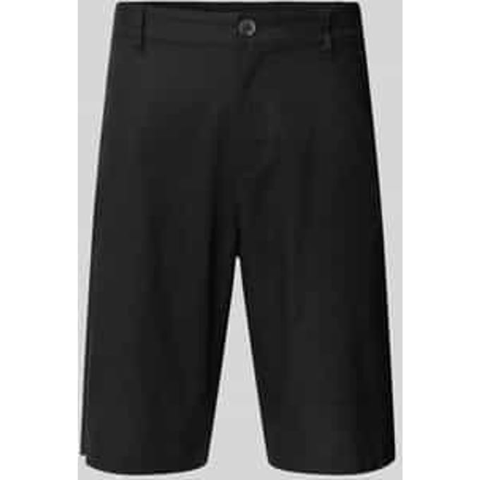 Relaxed fit korte chino van een mix van linnen en katoen