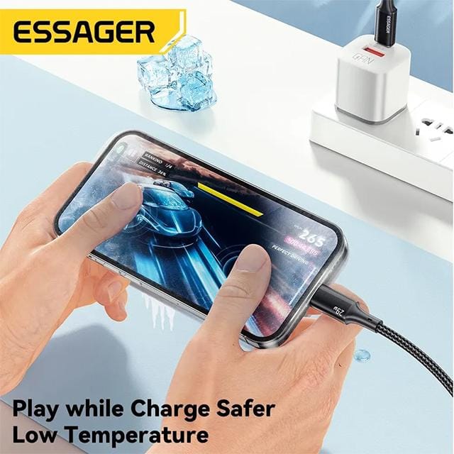 Essager USB-C kabel voor iPhone 14 13 12 11 Pro Max Xs Plus 29W snellaadkabel type C naar Lightning kabel voor iPad Macbook