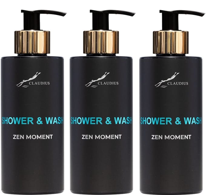 Shower & Wash Zen Moment 300 ml - gouden pomp - 3 stuks