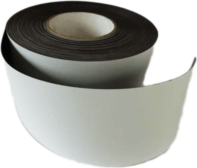 DW4Trading Magneetband 60x0,5 mm - 5 Meter - Wit