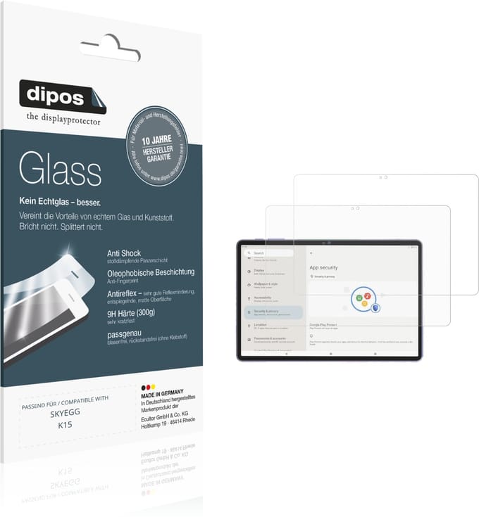 dipos – 2x Matte Pantserfolie geschikt voor SKYEGG K15 | 9H Screenprotector