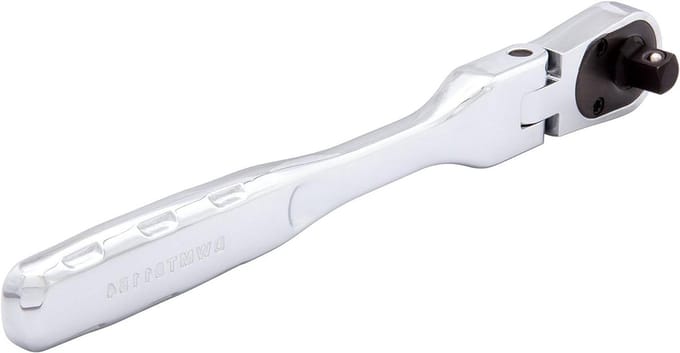 Ratcheting momentsleutel 1/4 inch aandrijving met verstelbare kop