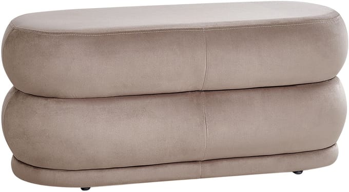 ELLENDALE - Bankje - Taupe - Fluweel