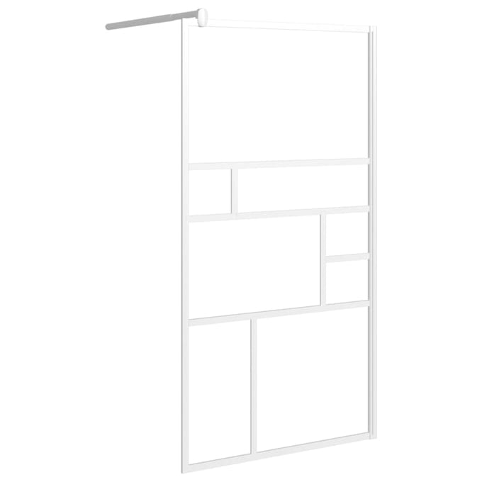 vidaXL - Inloopdouchewand - 115x195 - cm - ESG-glas - wit