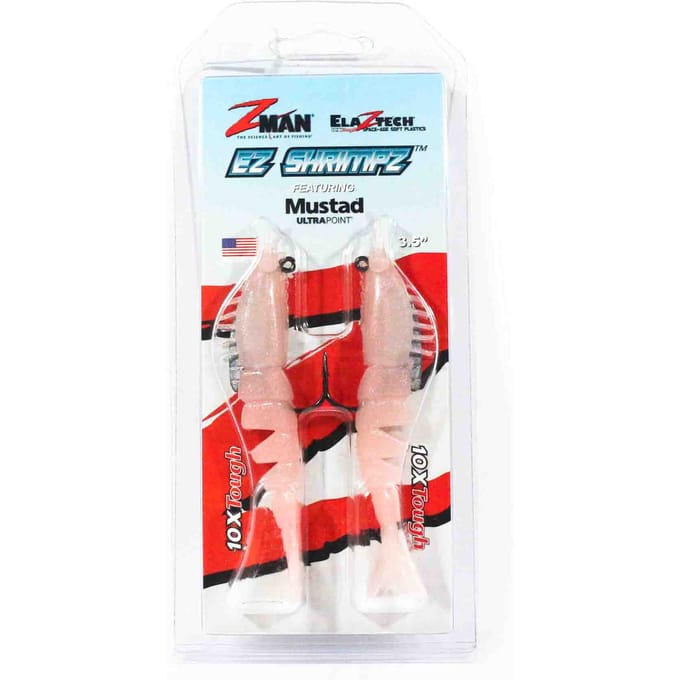 Zman Soft Lure Shrimpz Rigged 3,5 Inch 2/Pack Natuurlijk (2307)