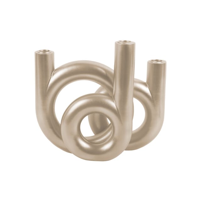 Present Time Kandelaar Rings Medium - Goud - 18x12x20cm - Scandinavisch - Polyresin