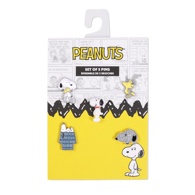 Peanuts Snoopy & Woodstock (Set van 5 speldjes) Unisex Speld - meerkleurig - Standard