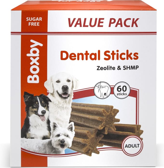 Boxby Dental Sticks Adult Medium Valuepack - Hondensnacks - Kip 1.2 kg 60 stuks