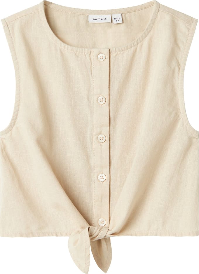 NAME IT - NMFFALINNEN SL TOP - Meisjes - Blouses - Maat 98