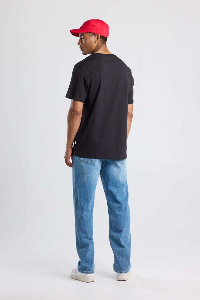 America Today Etienne Washed Black Größe: S | Bedruckte T-Shirts Outlet | Herren | Schwarz