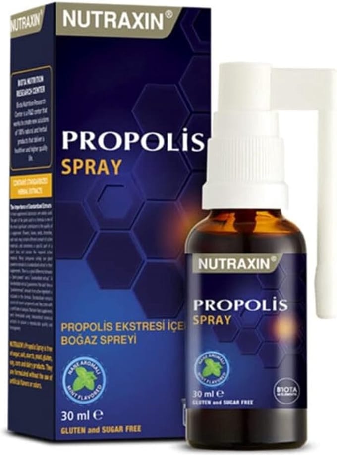 Nutraxin - Bijen Propolis keelspray, natuurlijk verzachtend, 30 ml (1 fl oz)