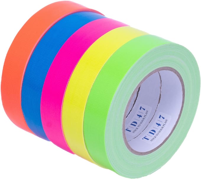 TD47 Gaffa Tape Fluor Deal (5 rollen / 25mm)