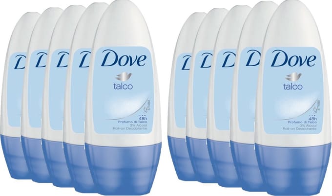 Dove - Deodorant - Roller - Talco - 50ml x 10