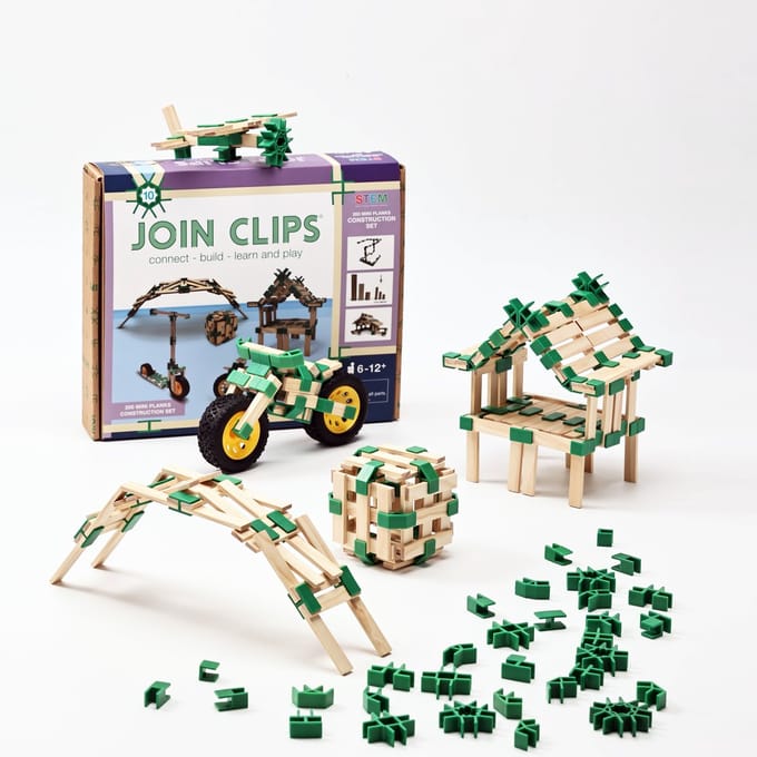 JOIN CLIPS bouwset 200 mini planks constructie speelgoed.