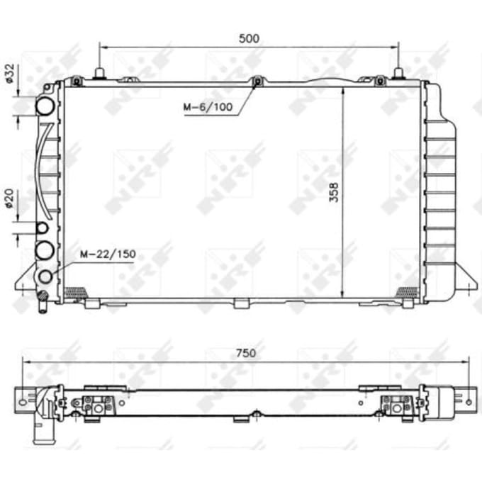Radiator, motorkoeling NRF 50527