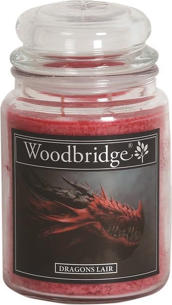 Woodbridge Dragons Lair 565g Large Candle met 2 lonten