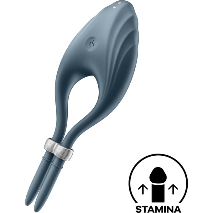 Satisfyer, penisring, Duelist, in maat verstelbaar, met powermotor, gemaakt van siliconen