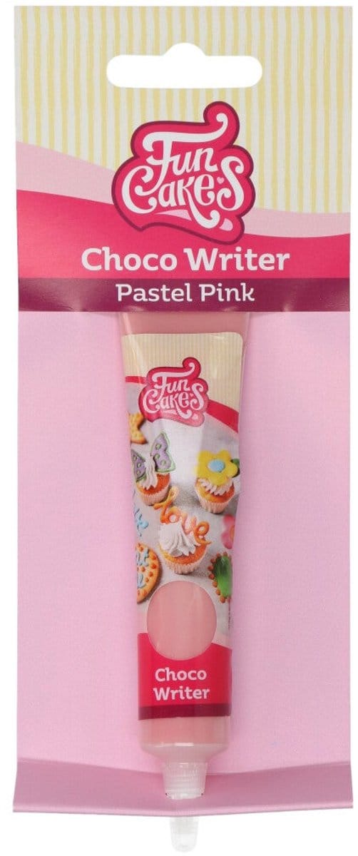 FunCakes Choco Writer - Pastel Roze - 25g - Food Pen voor Taartdecoratie