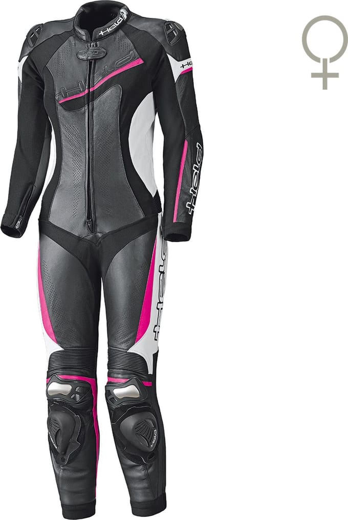 Held Ayana II Zwart Wit Roze Dames 1-Delig Motorpak - Racepak
