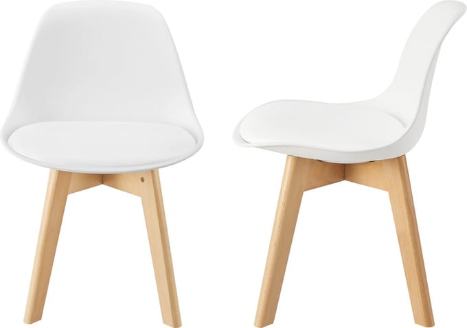 Kinderstoel Elvdal 56x38x33 cm set van 2 wit [en.casa]