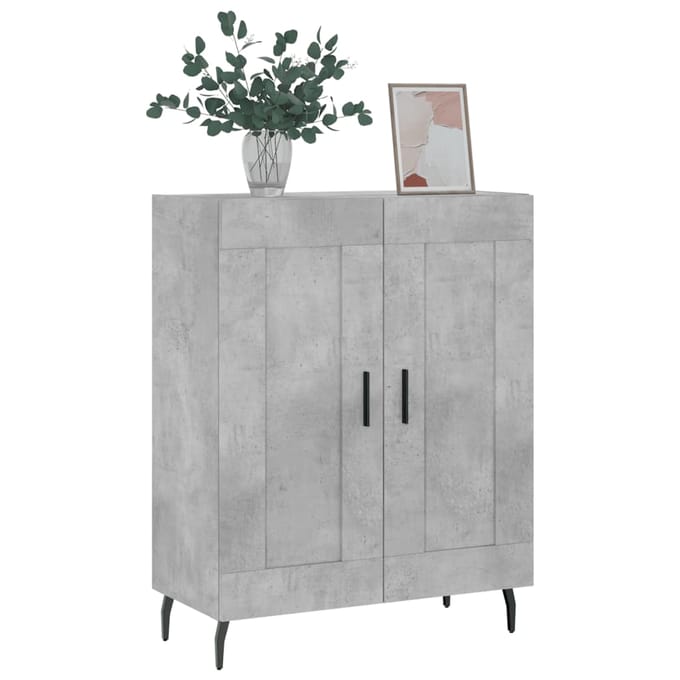 vidaXL - Dressoir - 69,5x34x90 - cm - bewerkt - hout - betongrijs