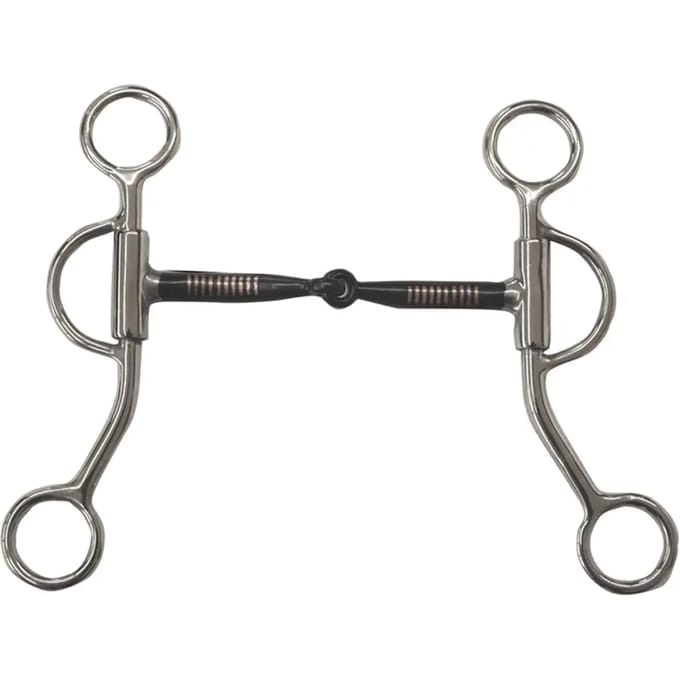 Mors western snaffle voor paard met koperinleg Pool's
