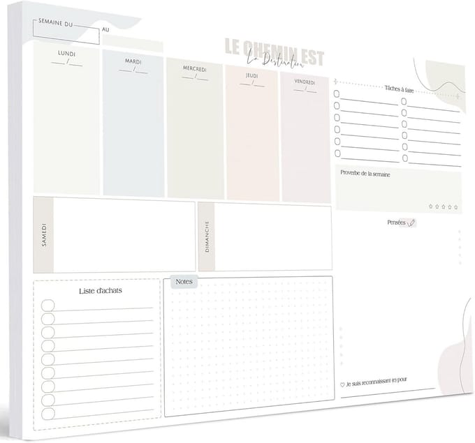 A3 Onderlegger Bureau Onderlegger met Agenda en Kalender - Desktop Organizer Kleurrijk