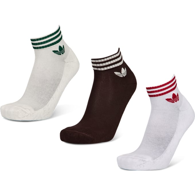 Adidas Ankle 3 Pack Sokken Unisex - Wit - Maat 43-45 - Katoen