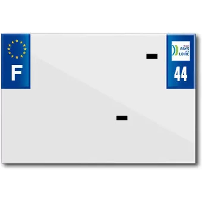 PVC nummerplaatstrip met bedrijfsnaam Top Plaq 44