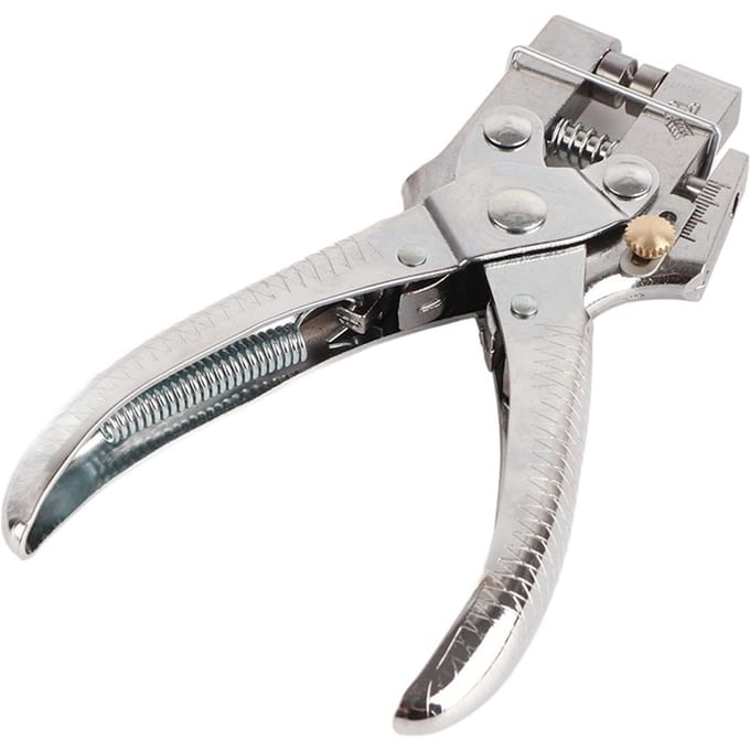 Pince à poinçonner pour trous de ceinture, outil de réglage des œillets avec 100 œillets creux à pression facile white