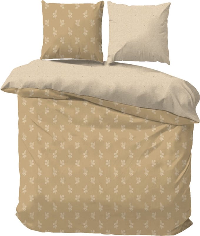 iSleep Dekbedovertrek Ingrid - Litsjumeaux - 240x200/220 cm - Zand
