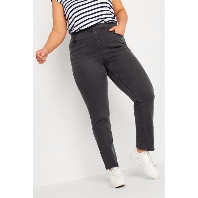 Yours Low Rise Jegging In Zwart Size 46-48