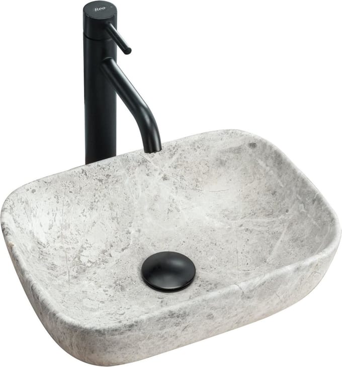REA Camelia Opzetwastafel / Waskom - Light Stone - 42 x 34 x 14 cm.