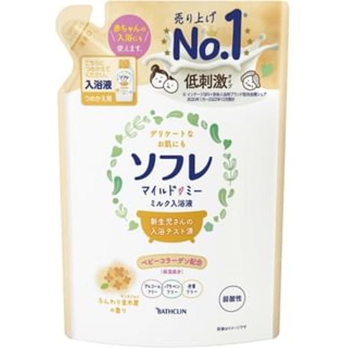 BATHCLIN - Sofre Mild Me Milk Bath Liquid Soft Osmanthus 600ml Refill