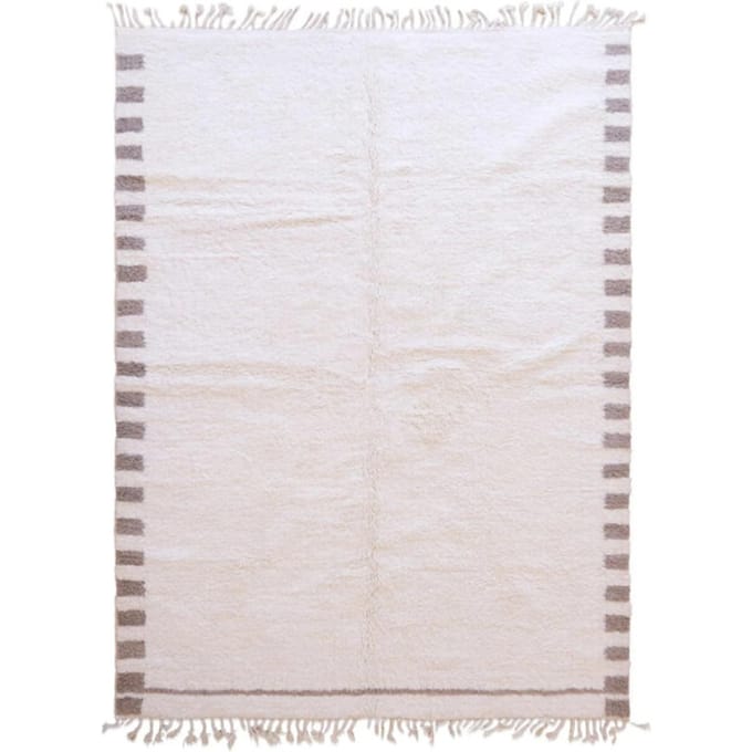 AFK Living Berbertapijt elegant met gestreepte rand van wol