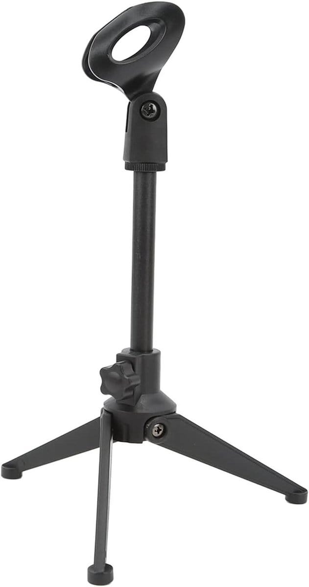 Desktop Mini Microfoonstandaard met Verstelbare Houder en Draagbare Tafelstandaard