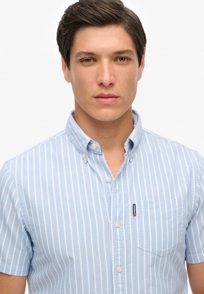 Superdry - Oxford-overhemd met korte mouwen - Heren - Shirts