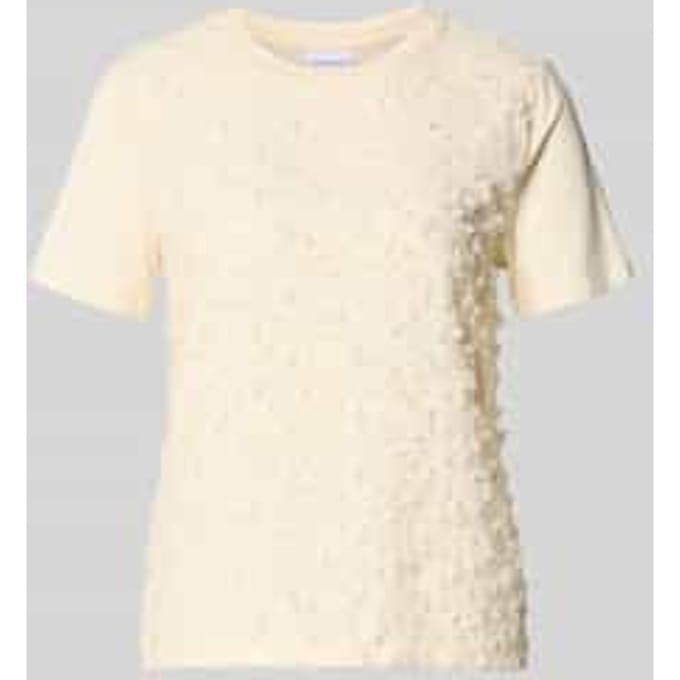 T-shirt van gemengde jersey met 3D-effect dames COMMA