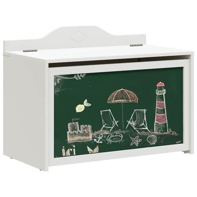 vidaXL - Creatieve - opslag - voor - kinderen - ROROS - Wit - 73 - x - 40 - x - 55 - cm