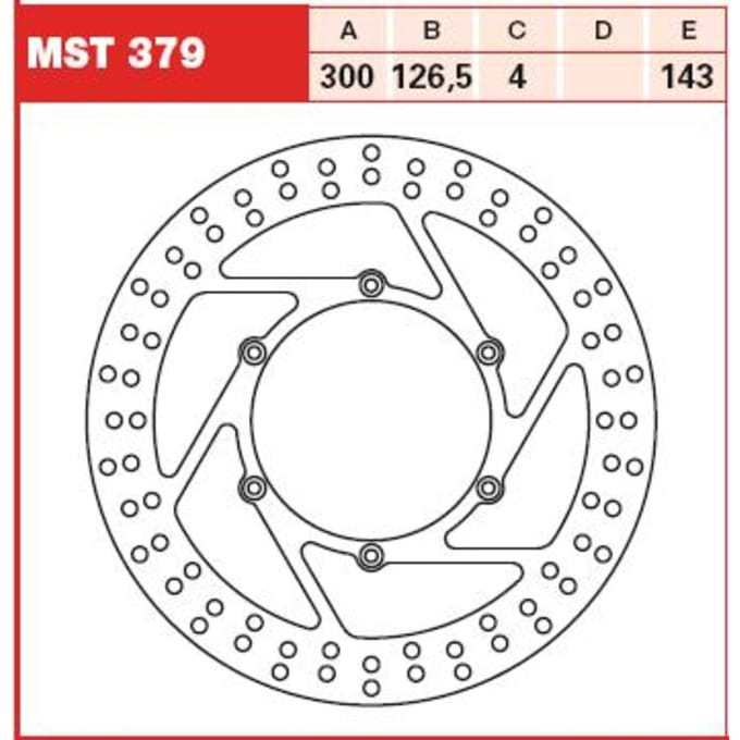 Remschijf TRW MST379, 1 Stuk