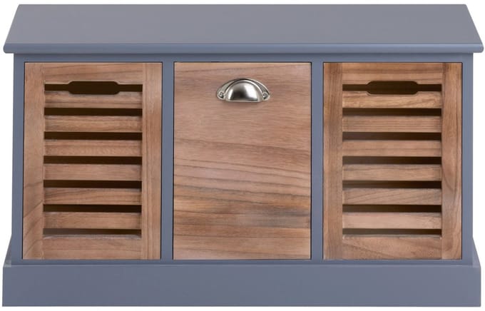Bank TRIENT in grijs/naturel, 3 lades
