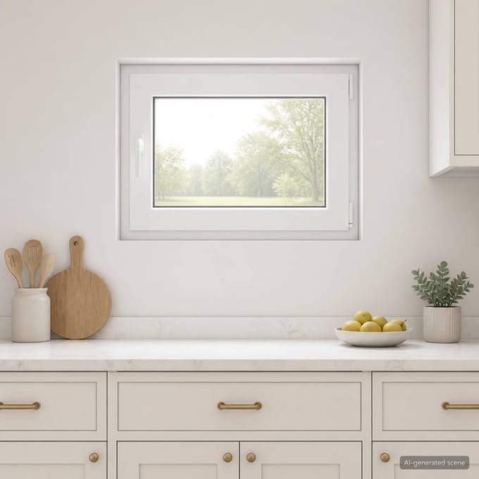 vidaXL - Kleur - binnenkant - kelderraam - Wit - RISOR - 85 - x - 55 - cm