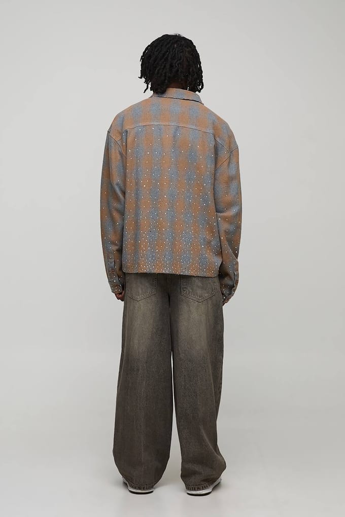 Essential Baggy Fit Jeans | Stone | Size 48R
