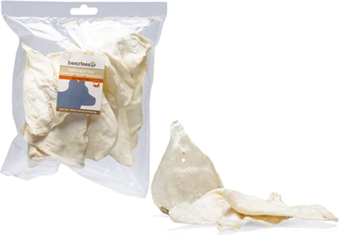 Beeztees - Gepofte runderoren - Wit - 150 gram