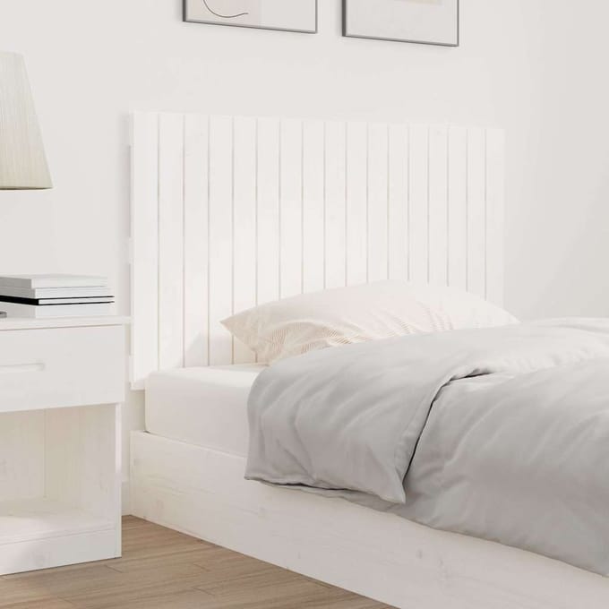 vidaXL - Wandhoofdbord - 108x3x60 - cm - massief - grenenhout - wit