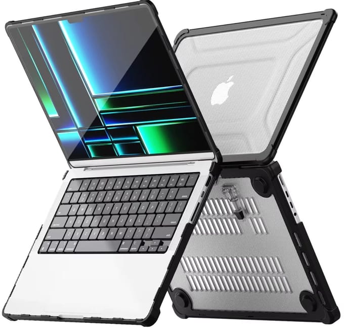 EtuiTab MacBook Air Serie - Laptopcover - Hardcase - Transparant - Ventilatie