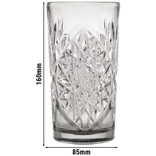 Libbey Hobstar Cooler Glazen - Highball Set - Grijs Blush Graphite - 473 ml - 12 Stuks